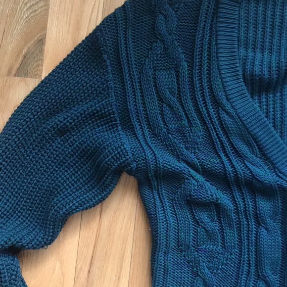 Oversized vintage green cardigan - Picture 7 of 8